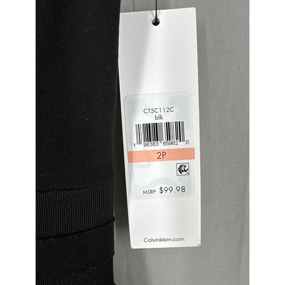 Calvin Klein Dress Womens 2P Black Mini Party Office Classic Preppy Stretch Zip - Picture 4 of 10